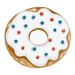 Free clipart red white and blue donut
